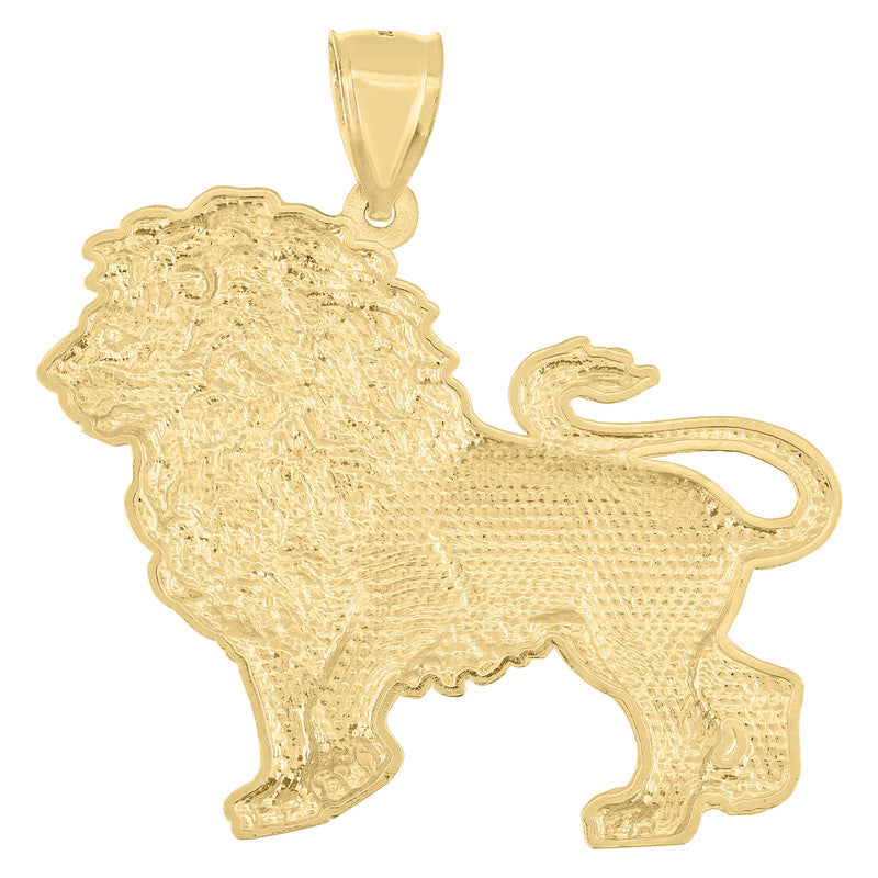 10kt Yellow Gold Polished Leo Lion Zodiac Sign Charm Pendant