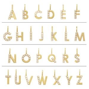 14K Yellow Gold Initial D Pearl 2 Mm Cultured White Freshwater Pearl Initial Pendant