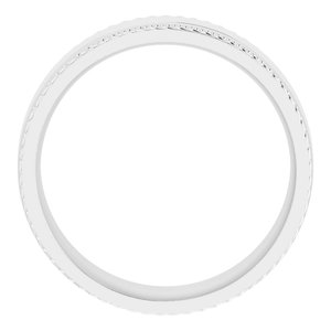 14K Yellow Or White Or Rose Gold Or Sterling Silver 7 mm Milgrain & Rope Stepped-Edge Comfort-Fit Flat Band