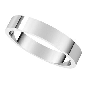 18K Yellow Or White Or Rose Gold Flat Band