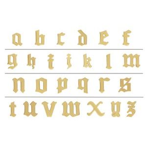 14K Rose Gold Gothic Initial E Earring