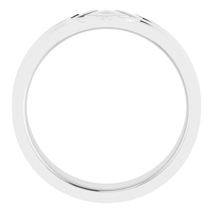 Continuum Sterling Silver 6 mm New Aged Deco Band Size 9