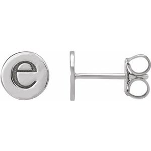Sterling Silver 6.3 X 6.3 Mm Pair Friction Backs Included Polished Engravable Disc Earrings