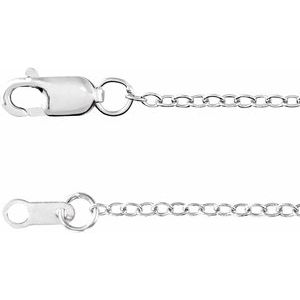 10K Yellow Or White Gold 1.3 mm Lobster Clasp Polished Cable Chain