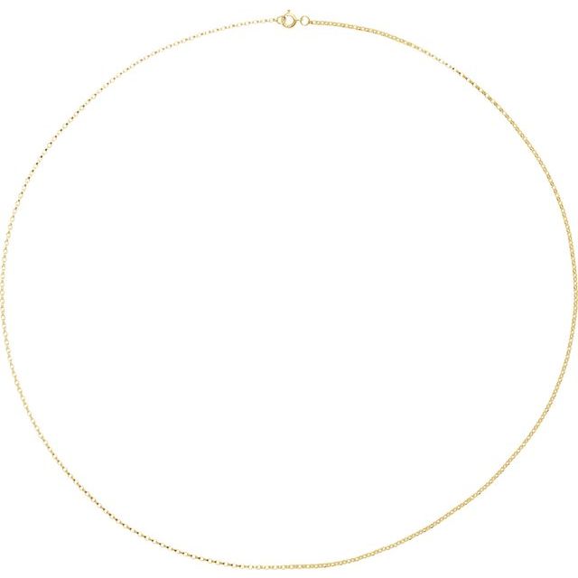 14K Yellow Gold Filled Rolo 1.1 Mm 16 In Spring Ring Polished Rolo Chain
