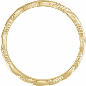 14K Yellow Gold 6 Mm Polished Chain Link Band Size 6