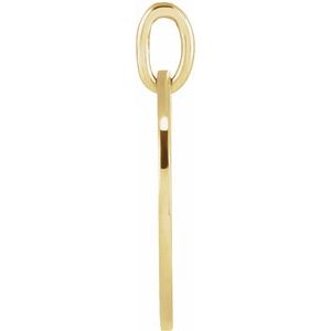 14K Yellow Gold 19.23 X 15 Mm Polished Earth Cutout Pendant