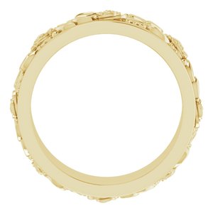 14K Yellow Gold 7 Mm Polished Mens Wedding Band Size 8
