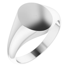 Sterling Silver 12 X 10 Mm Brush Polished 12X10mm Mens Solid Metal Fashion Signet Ring Size 10
