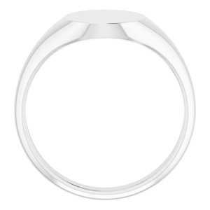 Sterling Silver 12 X 10 Mm Brush Polished 12X10mm Mens Solid Metal Fashion Signet Ring Size 10