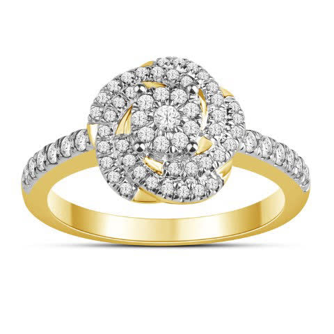 10K Yellow Gold 0.50 Cttw Diamond Ladies Ring