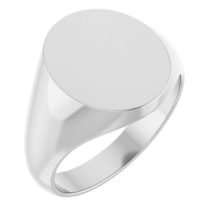 Sterling Silver 15 X 13 Mm Brush Polished 15X13mm Mens Solid Metal Fashion Signet Ring Size 10