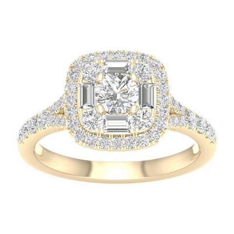 14K Yellow Gold 1.00 Cttw Baguette Diamond Ladies Ring