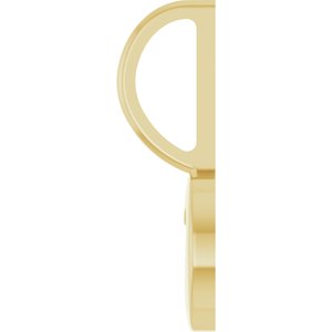 14K Yellow Gold 14.33 X 12.78 Mm Polished Xo Pendant