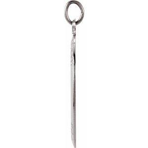 Sterling Silver 23.5 X 16 Mm Polished St. Joseph Medal