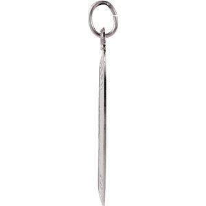Sterling Silver 25 X 18 Mm Polished St. Joseph Medal