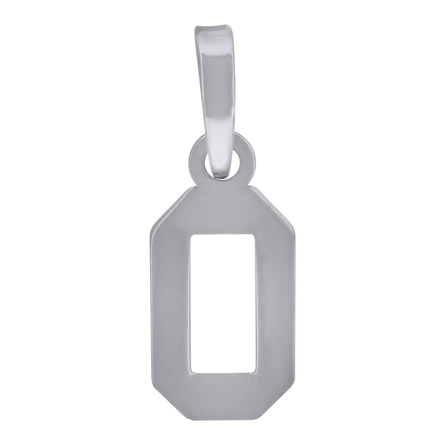 Sterling Silver Or Yellow-Tone Unisex Initial Number Charm Pendant