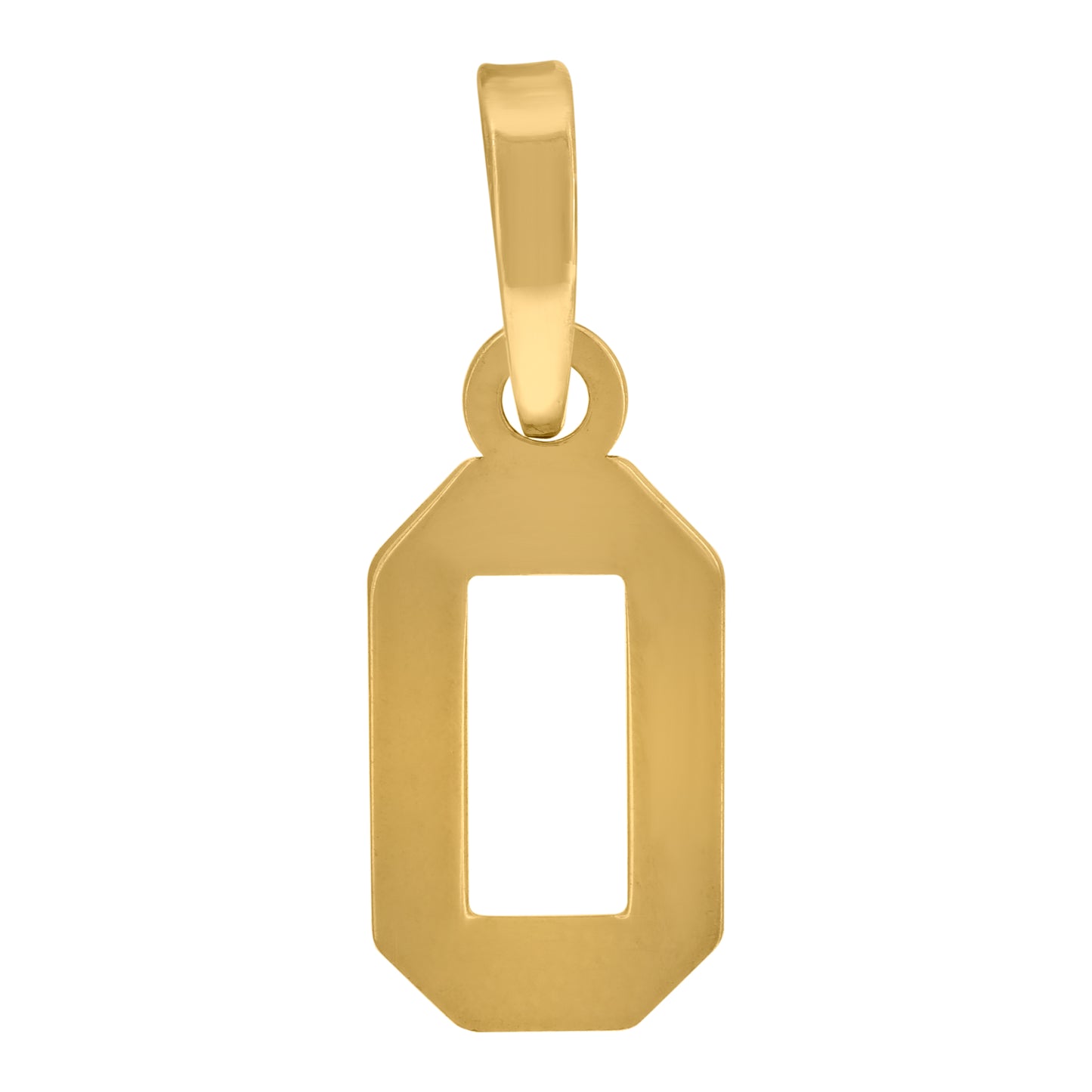 Sterling Silver Or Yellow-Tone Unisex Initial Number Charm Pendant