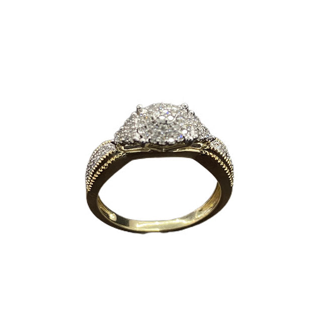 10K Yellow Or White Gold 0.25 Cttw Diamond Ladies Ring