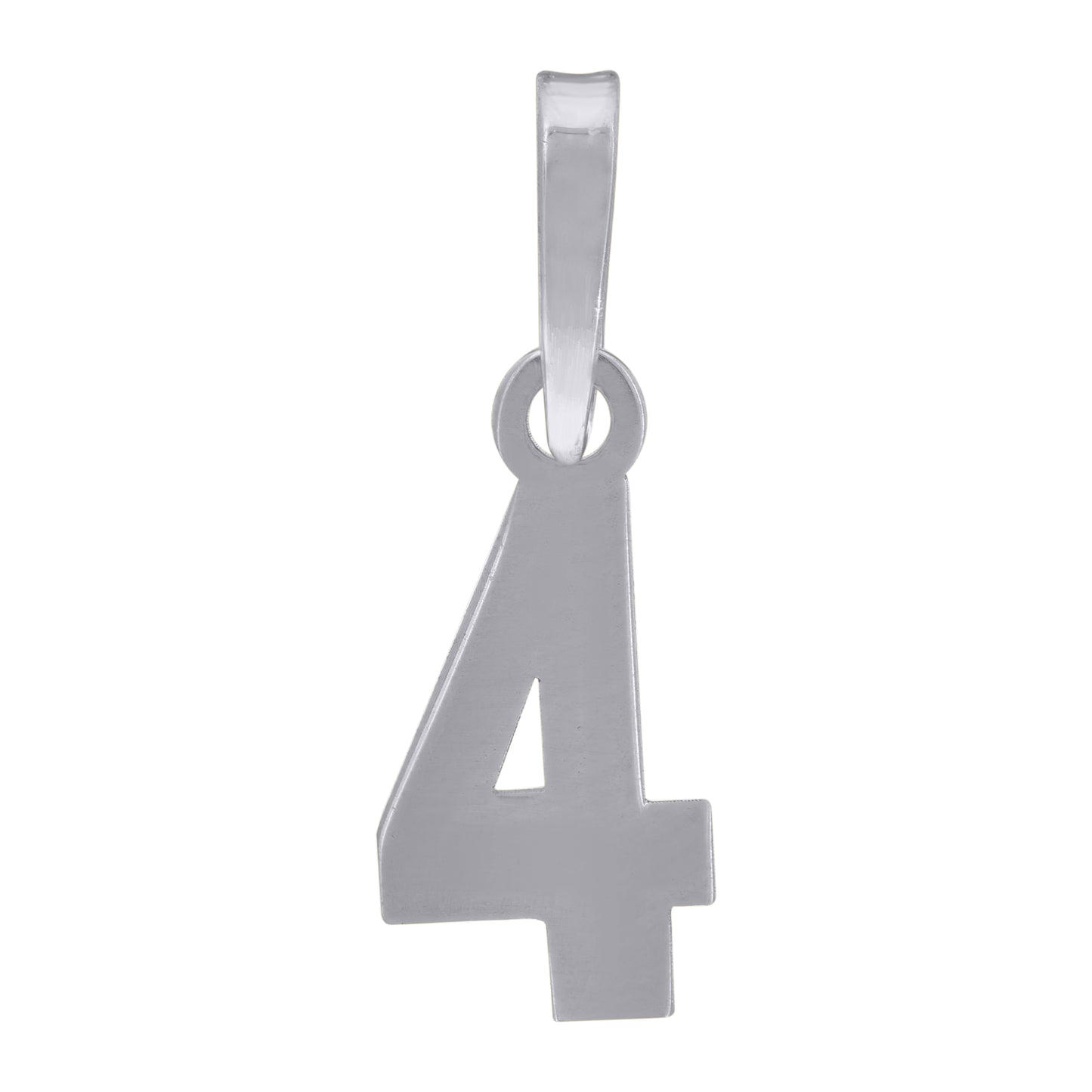 Sterling Silver Or Yellow-Tone Unisex Initial Number Charm Pendant