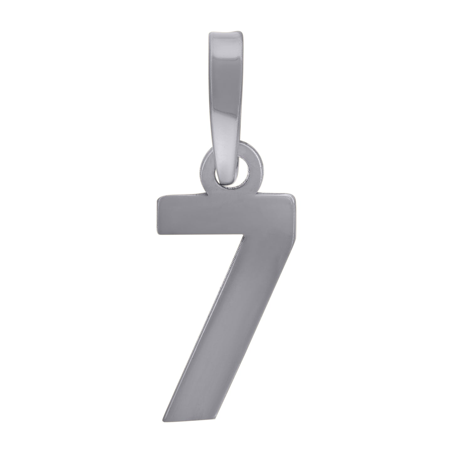 Sterling Silver Or Yellow-Tone Unisex Initial Number Charm Pendant