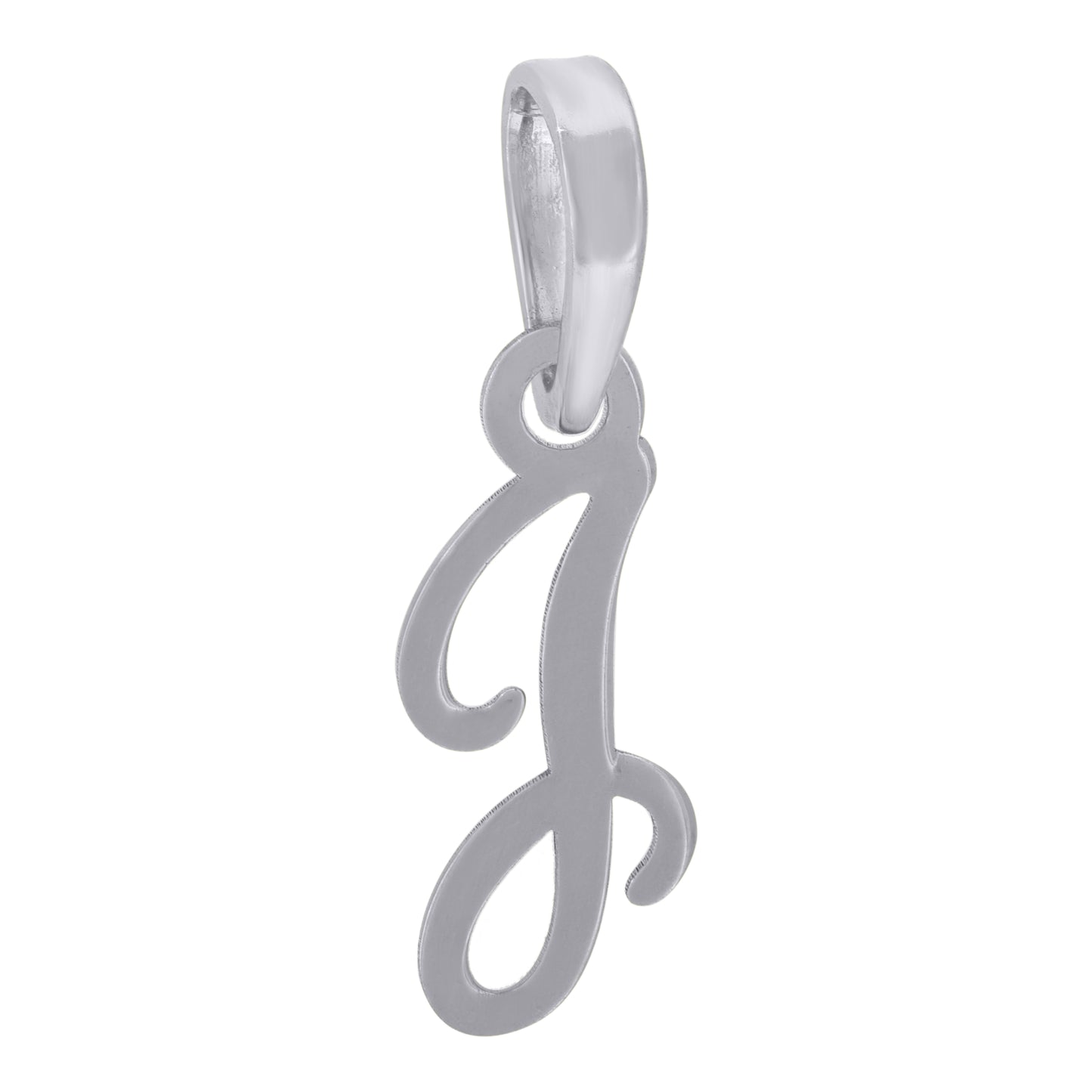 Sterling Silver Or Yellow-tone Unisex Cursive Initial Alphabet Charm Pendant