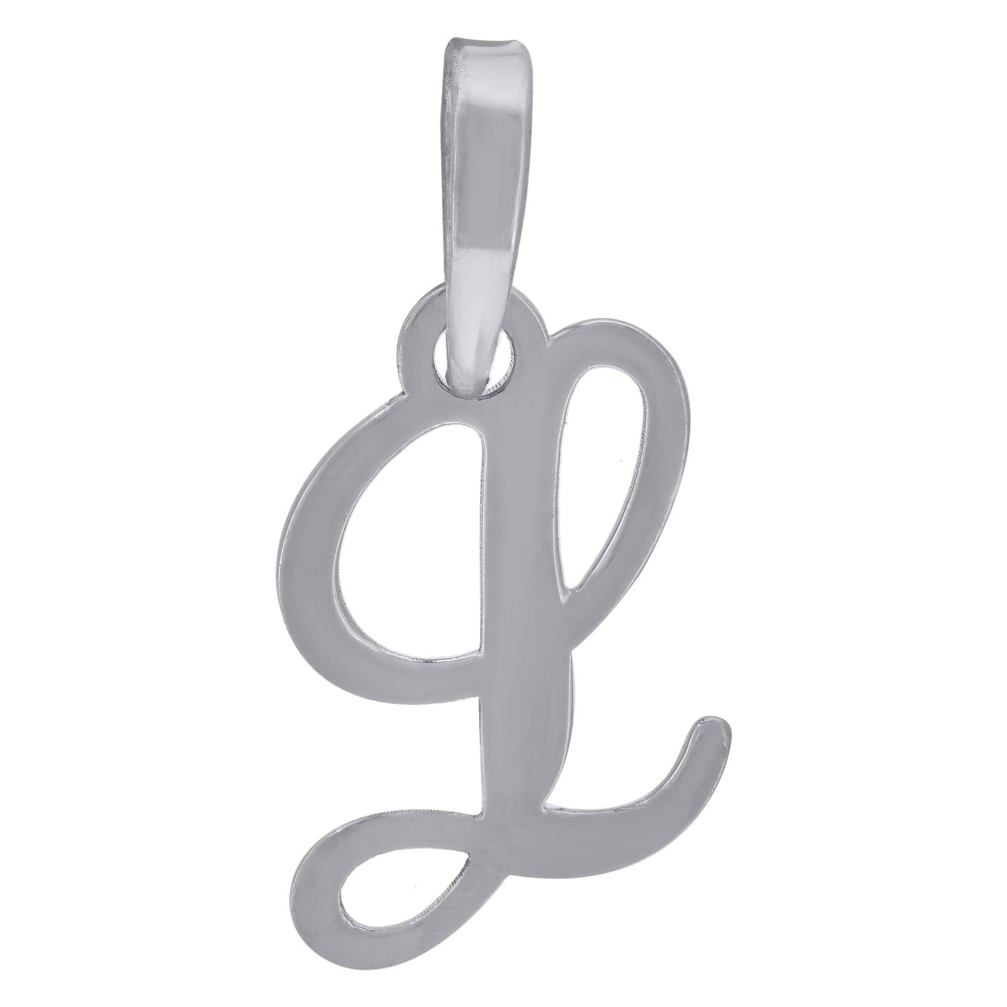 Sterling Silver Or Yellow-tone Unisex Cursive Initial Alphabet Charm Pendant