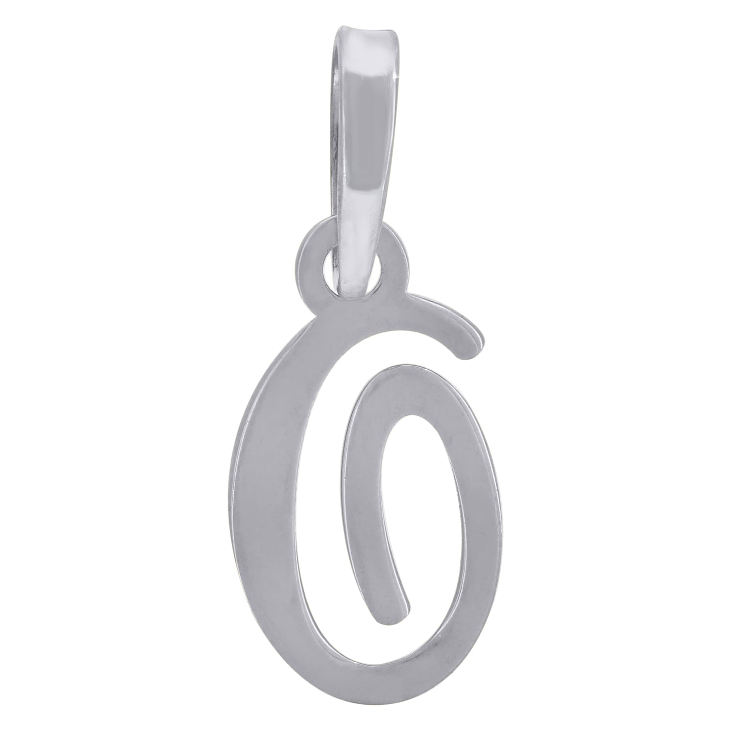 Sterling Silver Or Yellow-tone Unisex Cursive Initial Alphabet Charm Pendant
