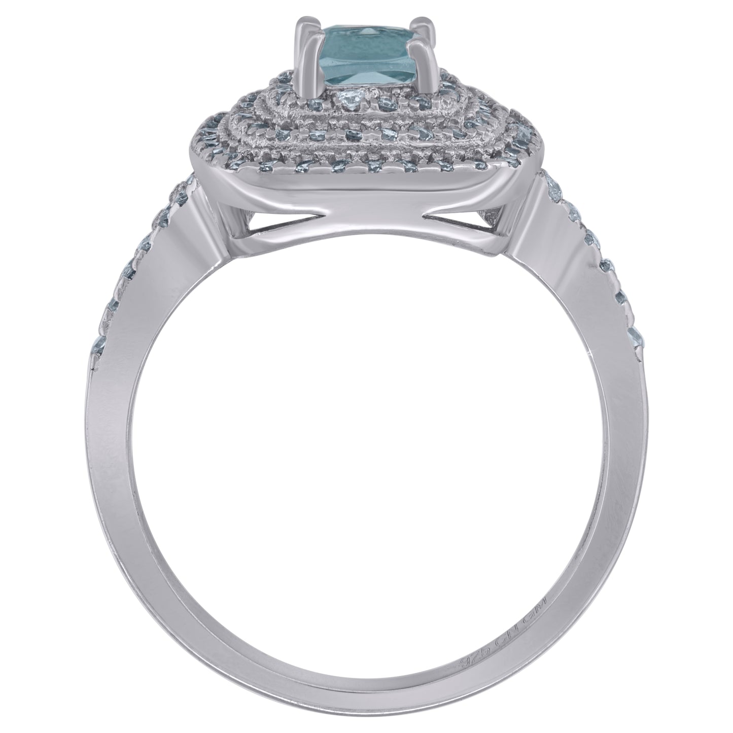 925 Sterling Silver Womens Princess Cut Cubic Zirconia Fashion Bridal Anniversary Engagement Wedding Ring