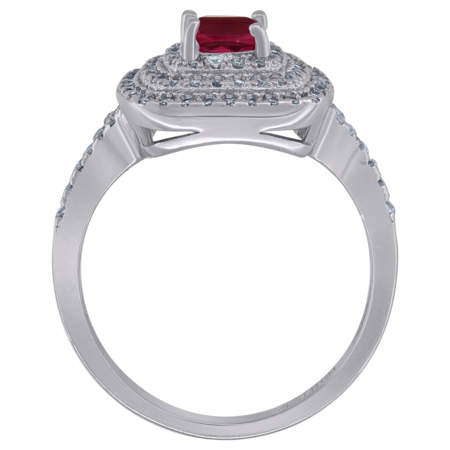 925 Sterling Silver Womens Princess Cut Cubic Zirconia Fashion Bridal Anniversary Engagement Wedding Ring