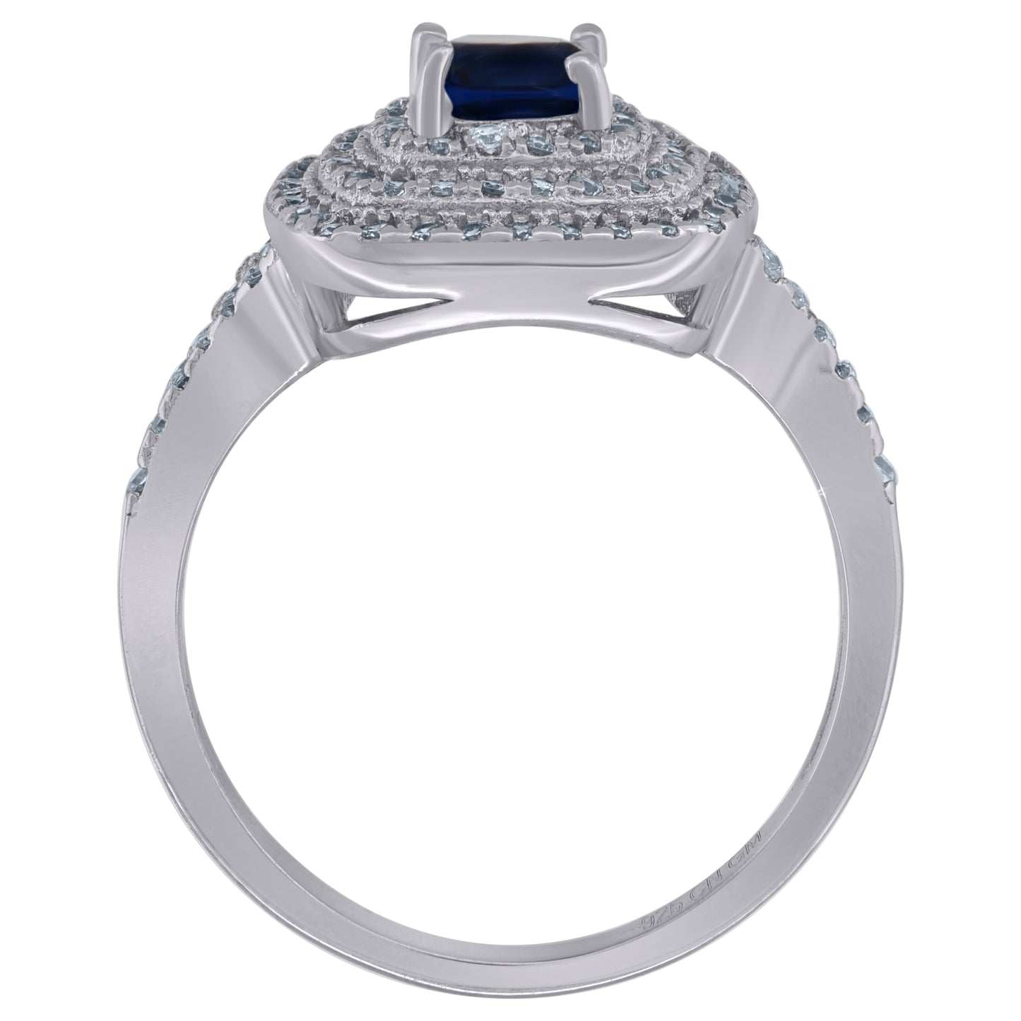925 Sterling Silver Womens Princess Cut Cubic Zirconia Fashion Bridal Anniversary Engagement Wedding Ring