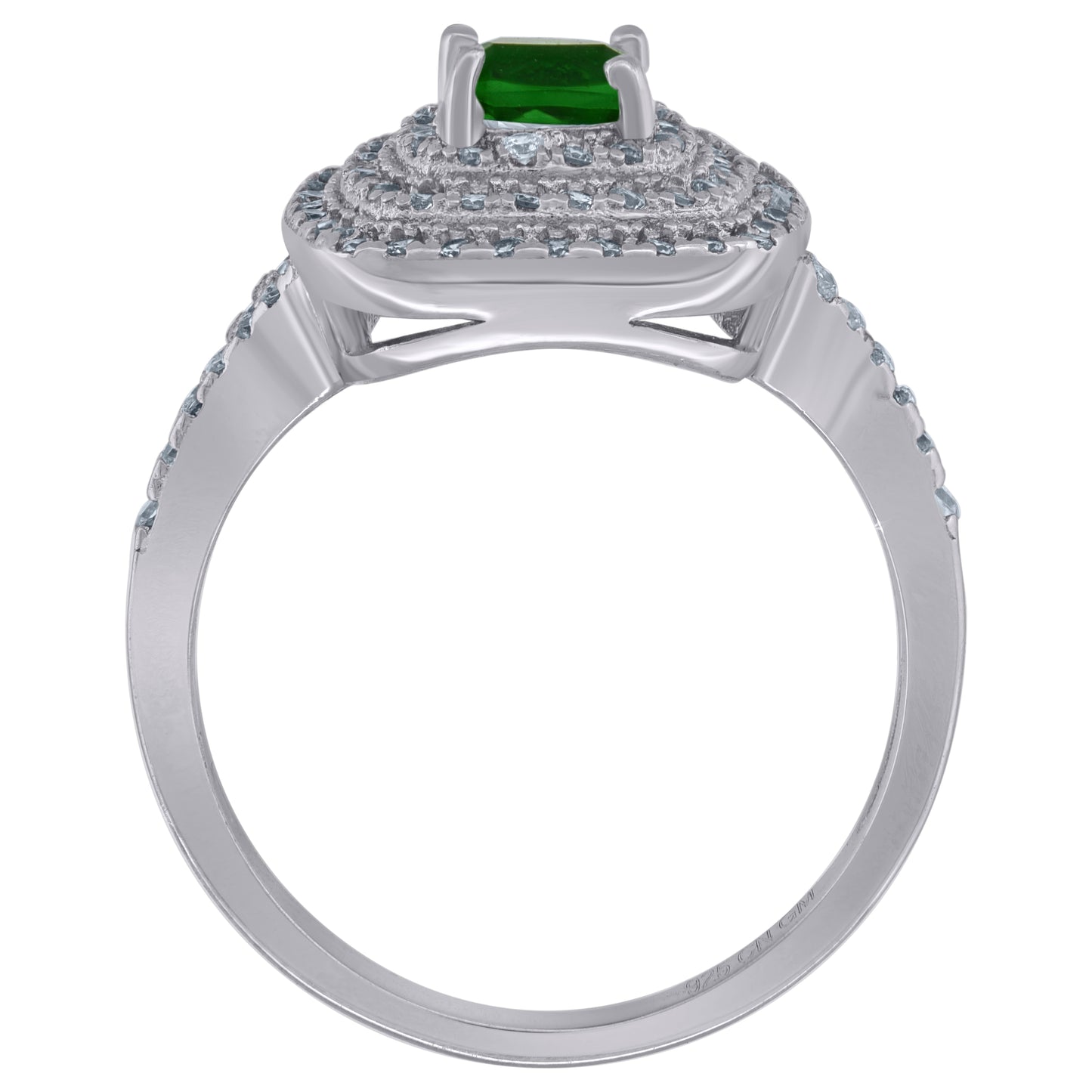 925 Sterling Silver Womens Princess Cut Cubic Zirconia Fashion Bridal Anniversary Engagement Wedding Ring