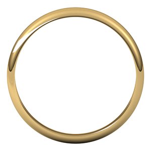10K Yellow Or White Or Rose Gold Half Round Band