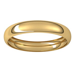 10K Yellow Gold 3.5 Mm Standard Weight Half Round Band