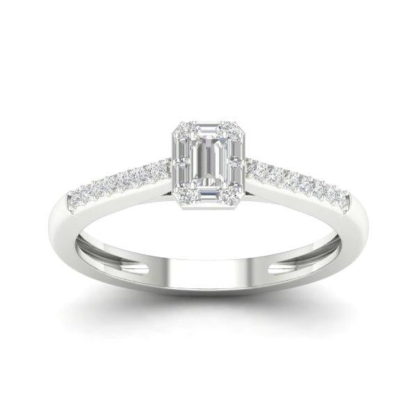 14K Yellow Or White Gold 0.18-0.20 Cttw Diamond Ladies Ring