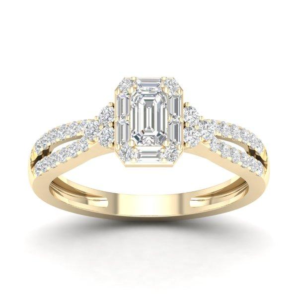 14K Yellow Gold 0.66 Cttw Diamond Ladies Ring