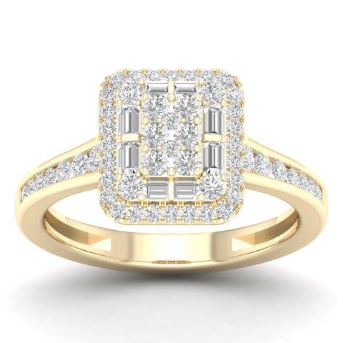 14K Yellow Or White Gold 0.40 Cttw Diamond Ladies Ring