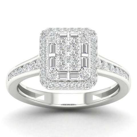 14K Yellow Or White Gold 0.40 Cttw Diamond Ladies Ring