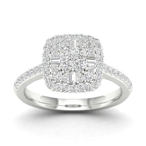 14K White Gold 0.50 Cttw Diamond Ladies Ring