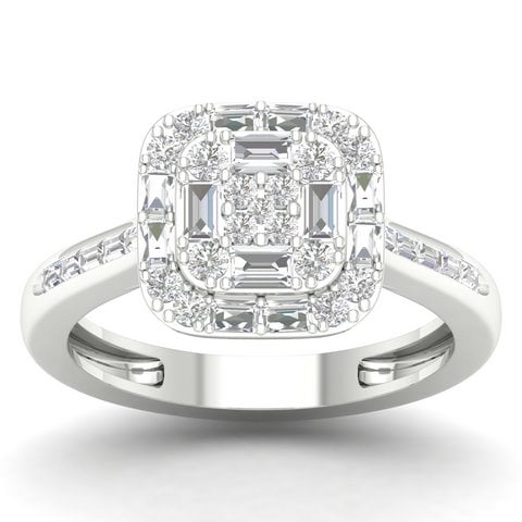 14K Yellow Or White Gold 0.50 Cttw Diamond Ladies Ring