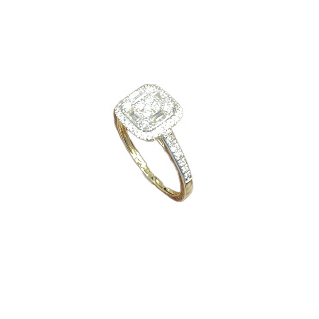 14K Yellow Or White Gold 0.50 Cttw Diamond Ladies Ring