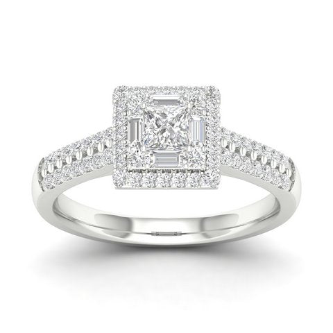 14K White Gold 0.50 Cttw Diamond Ladies Ring