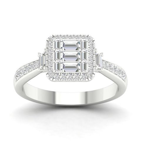 14K Yellow Or White Gold 0.50 Cttw Diamond Ladies Ring