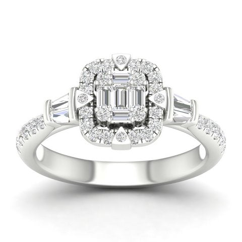 14K Yellow Or White Gold 0.60 Cttw Diamond Ladies Ring