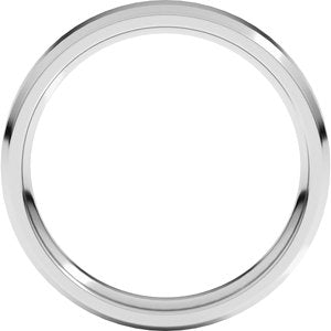 Platinum Beveled-Edge Comfort-Fit Flat Band