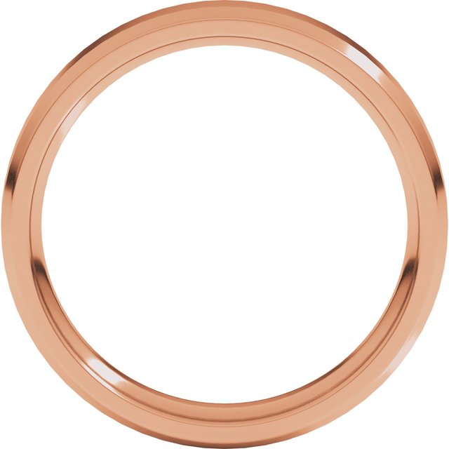 10K Yellow Or White Or Rose Gold Standard Weight Beveled-Edge Comfort-Fit Band
