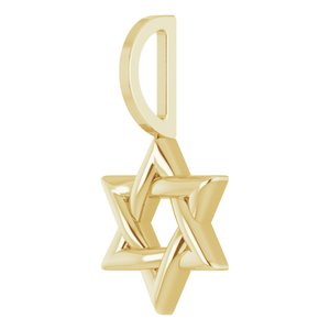 14K Yellow Gold 19.6 X 10.4 Mm Polished Star Of David Pendant