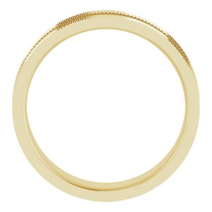14K Yellow Gold 6 Mm Polished Knurled Patterned Wedding Band Size 10