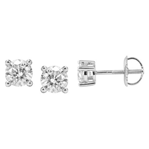 14K White Gold 0.71-0.80 Cttw Diamond Earring