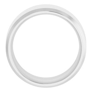 10K Yellow Or White Or Rose Gold Beveled-Edge Comfort-Fit Flat Band